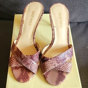 Nine West, 5 1/2, brown animal print